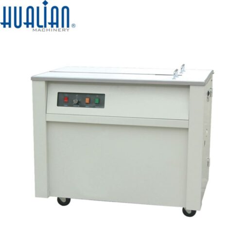 Máquina flejadora semiautomática de mesa alta